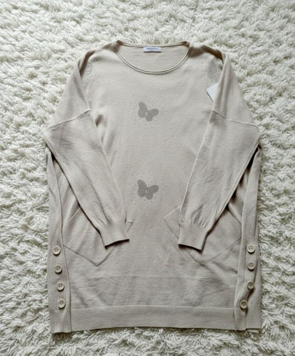 Tunika sukienka kaszmir aplikacje motylki