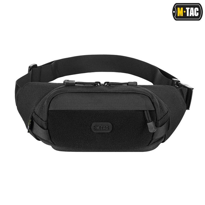 Сумка тактическая через плечо M-Tac Waist Bag Black военная сумка на пояс бананка Черный