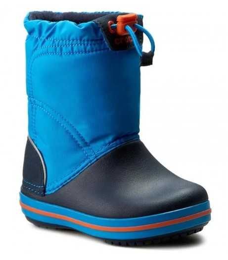 Крокс зимние сапоги детские Crocs Kids LodgePoint Boot синие