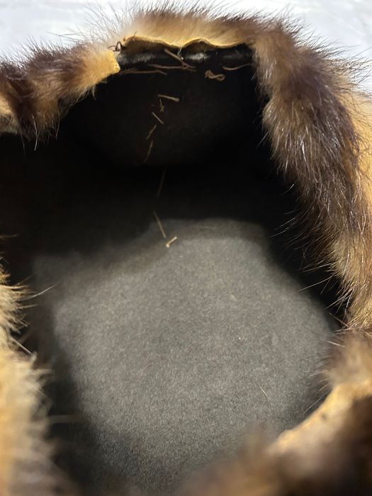 Czapka/toczek futrzana 52 cm w obwodzie