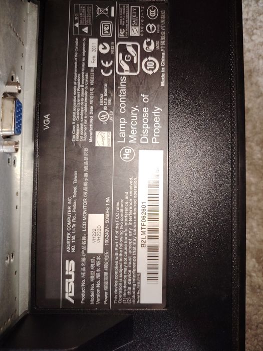 Monitor LCD ASUS modelo VH222D