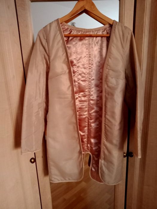 Ochnik Płaszcz kurtka skóra natura kremowa 38 + podpi