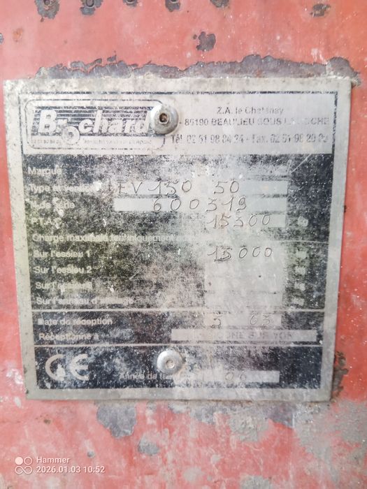 Rozrzutnik obornika, wapna, pomiotu Brochard