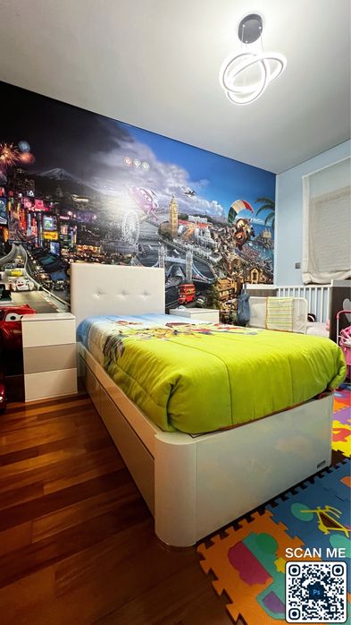 Quarto criança / juvenil / solteiro com mesinhas e secretária (Trama)