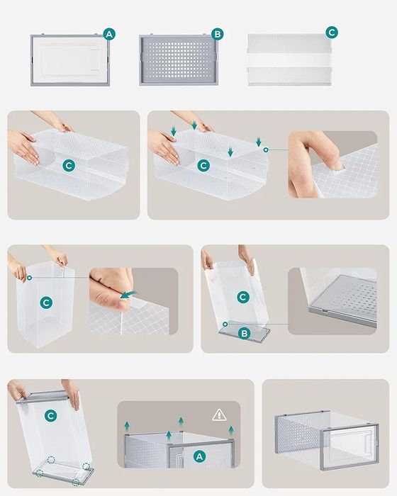 Pudełka na buty szare