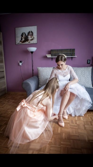 Suknia ślubna r. 38 Rękaw koronka