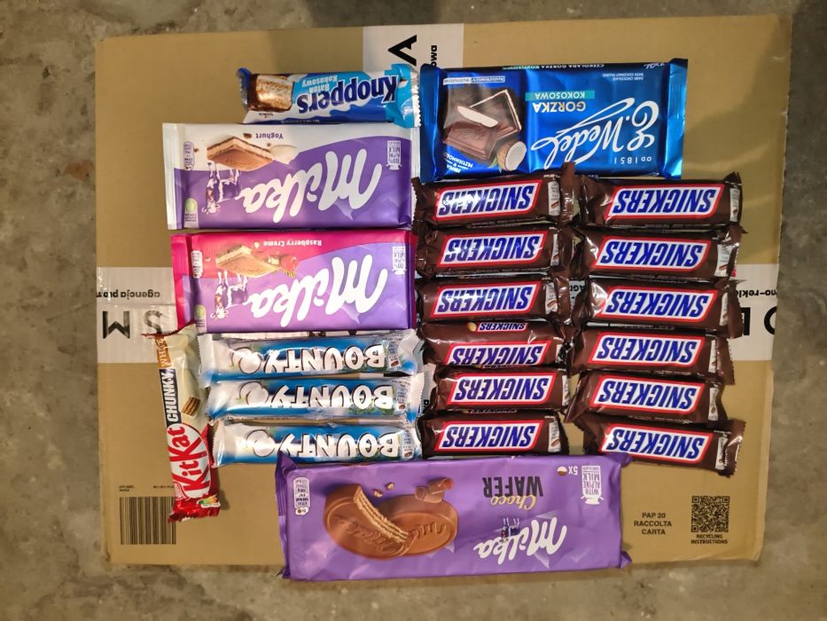 Mix słodyczy Snickers Milka Bounty Wedel