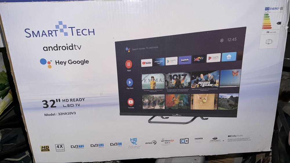 Smart TV 32" Smart Tech Android TV (Modelo 32HA10V3) - Como Nova