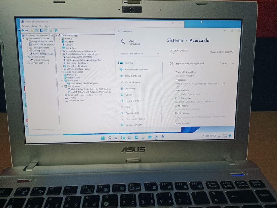 Portátil Asus 1225B