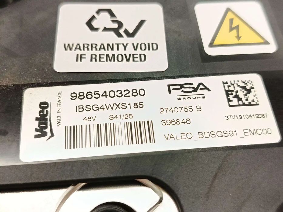 Alternador PEUGEOT 308 HYBRID 145 e-DCS6 9865403280 IBSG4WXS185 2740755B
