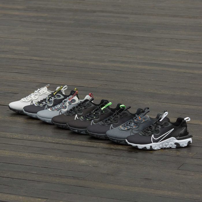 Кросівки Nike React Vision Black/Grey premium | Кроссовки Найк чоловічі