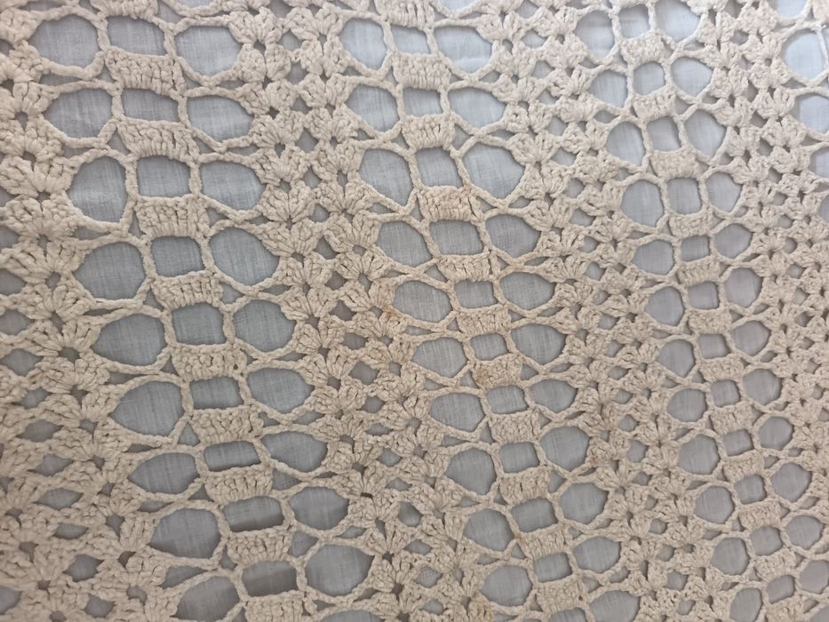 Colcha crochet branca