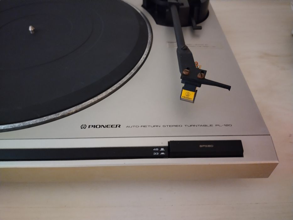 Pioneer PL 120 com agulha áudio technica