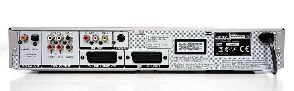 Odtwarzacz CD/DVD SACD Sony DVP-NS700V pilot * przetw. 192 kHz/24-bit