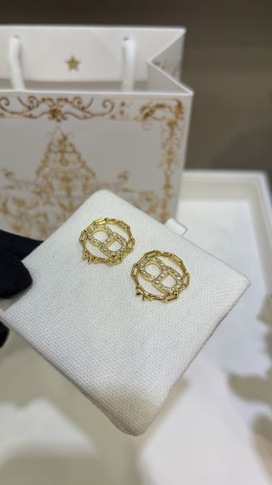 DIOR® Luksusowe kolczyki CD® ekskluzywna biżuteria kolczyki