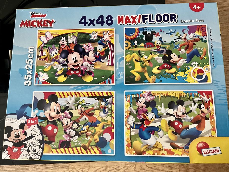 Puzzle Mickey 4x48, 4+ kompletne, zadbane, raz ułożone