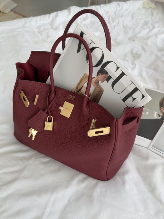 Сумка Hermes Birkin 30 Burgundy бургунді