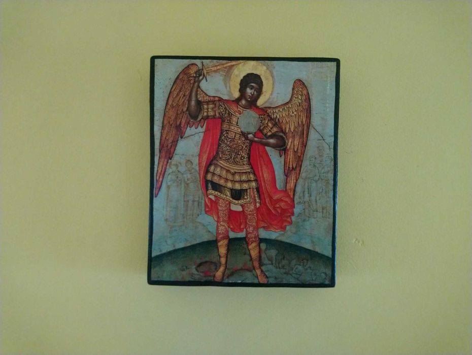 Ikona na desce Św. Archanioł Michał wym 13x16 cm