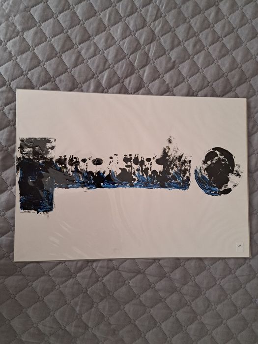 Pintura ilustração desenho de letra I - 42,2 x 29,8 cm - NOVO