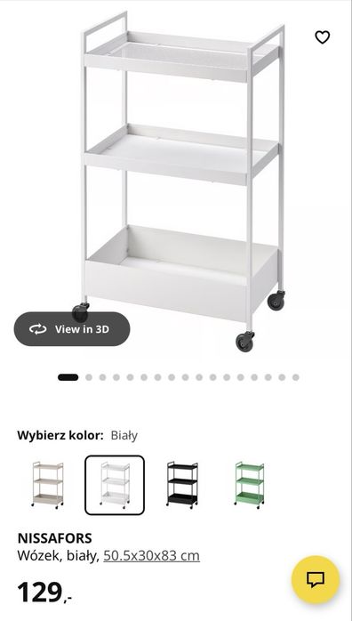 Wózek na kółkach Ikea