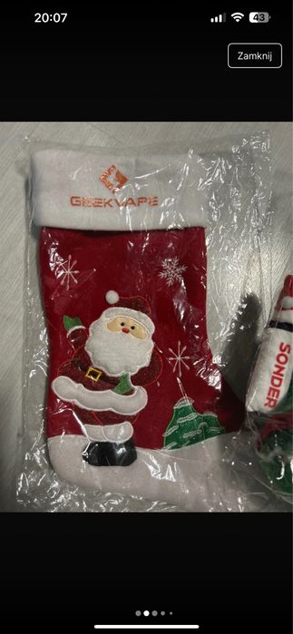 Skarpeta Świateczna Torebka Choinka