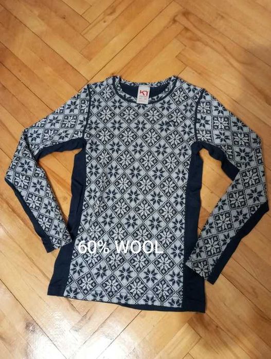 Karii Traa Dziewczęca Bluzka termoaktywna 60% Merino rozm.152/12lat