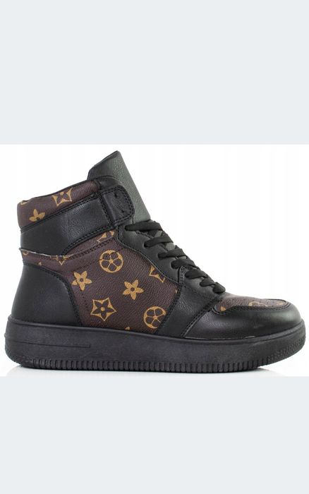 Wysokie adidasy 41 sneakersy brązowe z wzorem NOWE