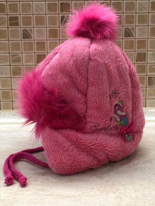 Шапка розовая для девочки