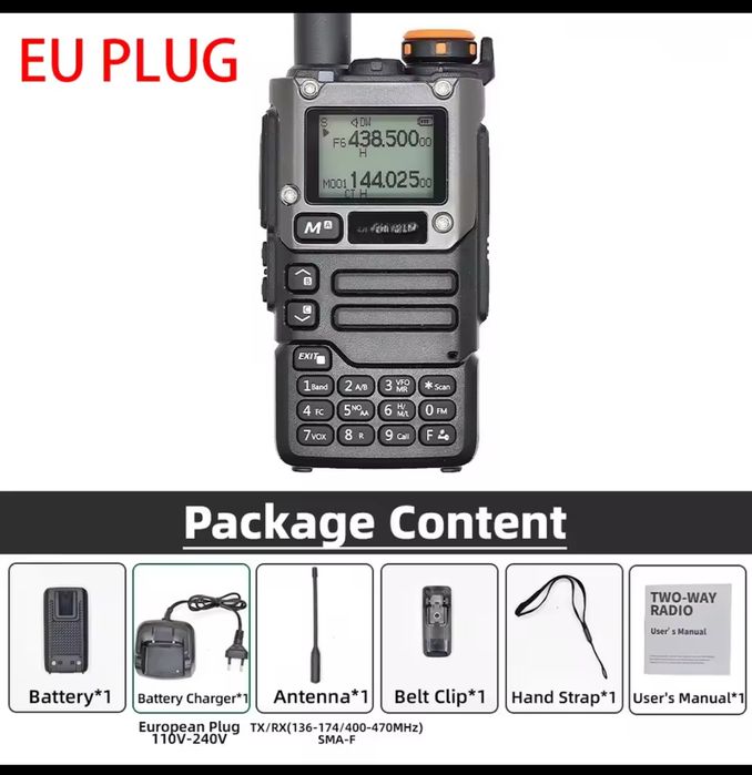 Quansheng UV-K6-(58) Спектр 18-1300МГц Анализатор, Туре-С, Новая-202