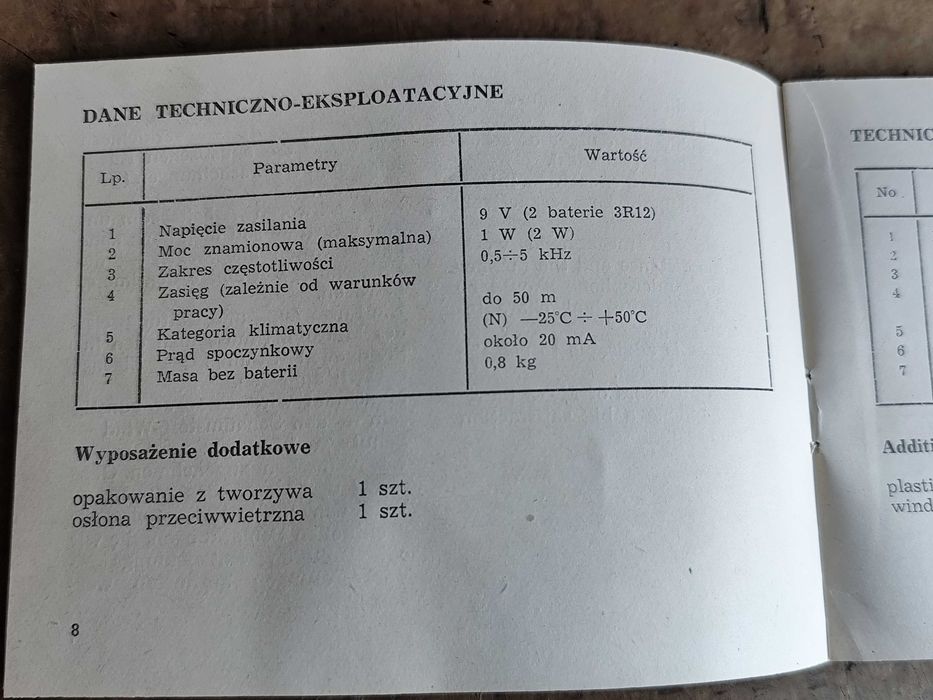 megafon Unitra Tonsil MT-3 1973r.