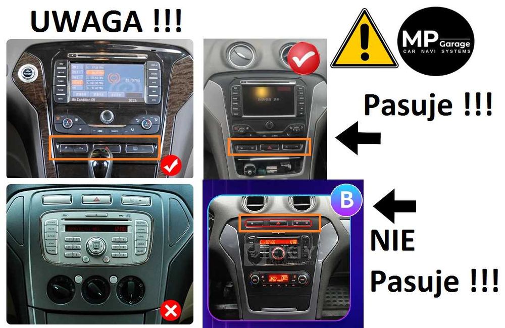 Radio Ford Mondeo MK4 Android Qled TESLA CarPlay/AA 4G Klimatronik