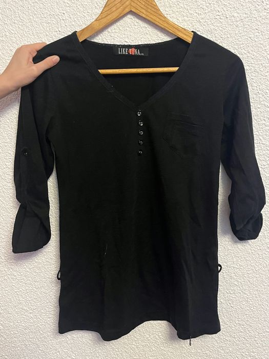 Bluzka czarna z długim rękawem