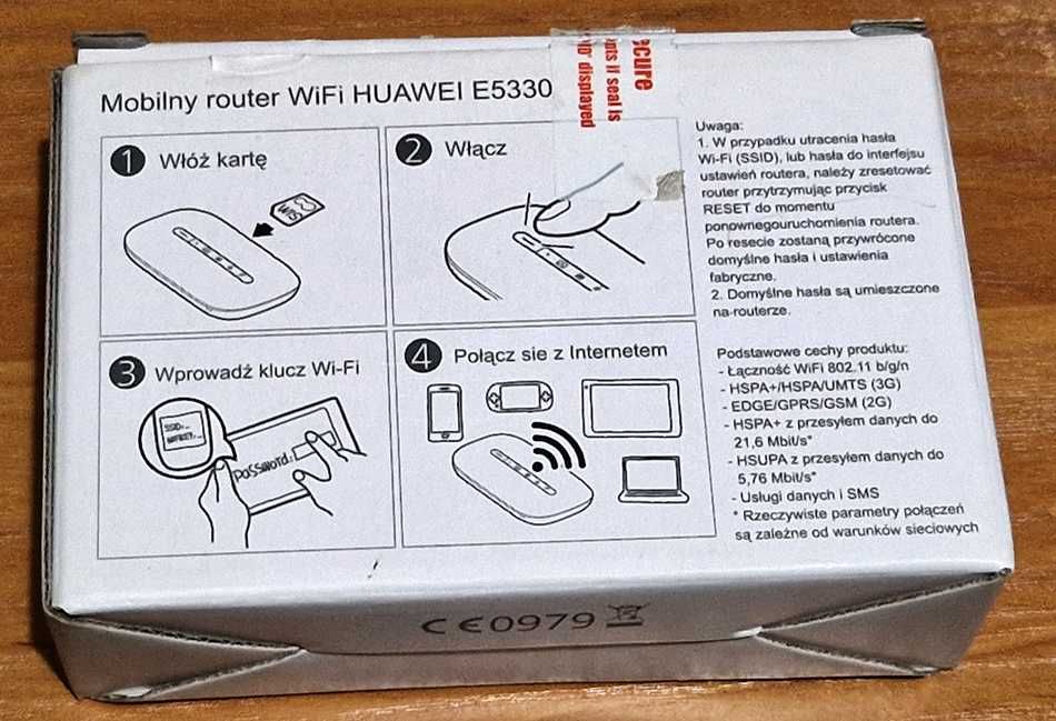 Router mobilny WiFi Huawei E5530 3G 10 urządzeń używany sprawny