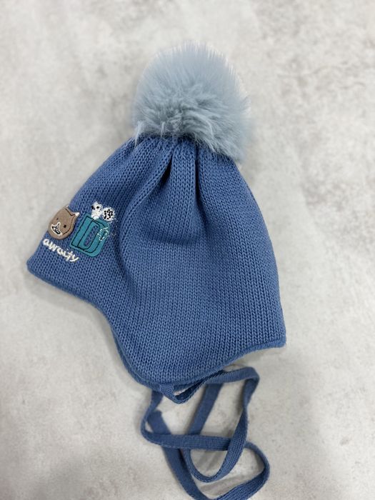 Зимова шапка для хлопчика 0-3 міс