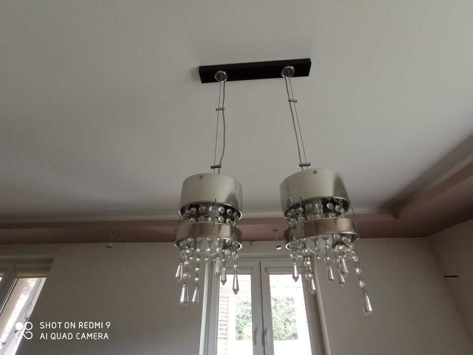 Lampa wisząca z kryształkami