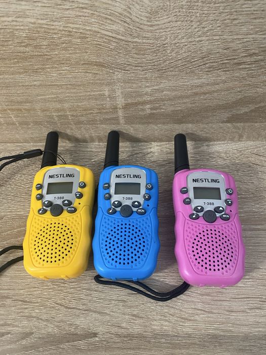 zestaw 3 kolorowych walkie-talkie