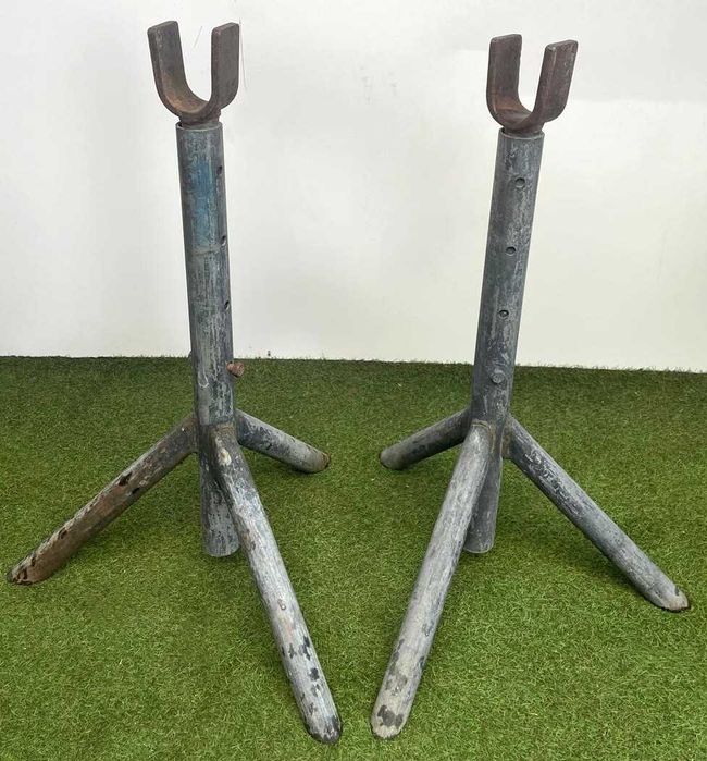 Par de preguiças de altura ajustavel para desenrolar corda, etc