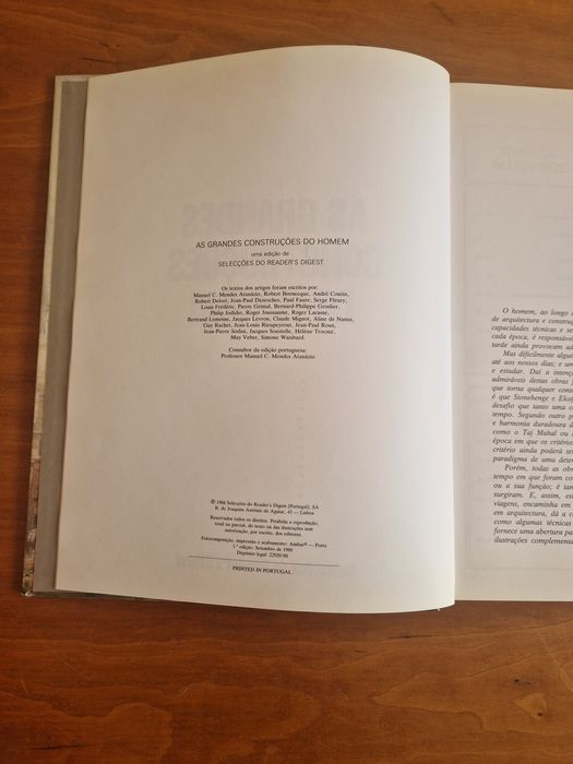 Livro "As Grandes Construções do Homem", Selecções do Reader's Digest