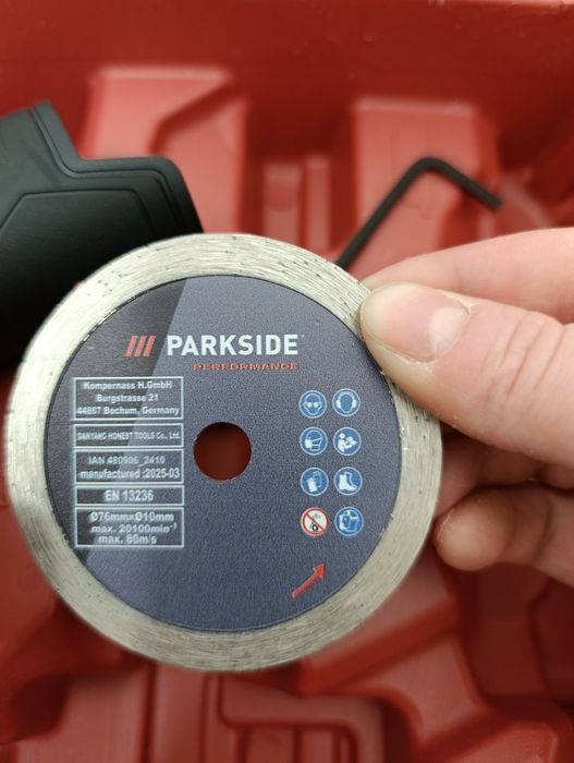 Акумулятор кутова PARKSIDE PPWSA 12 A1, міні болгарка парксайд 76мм