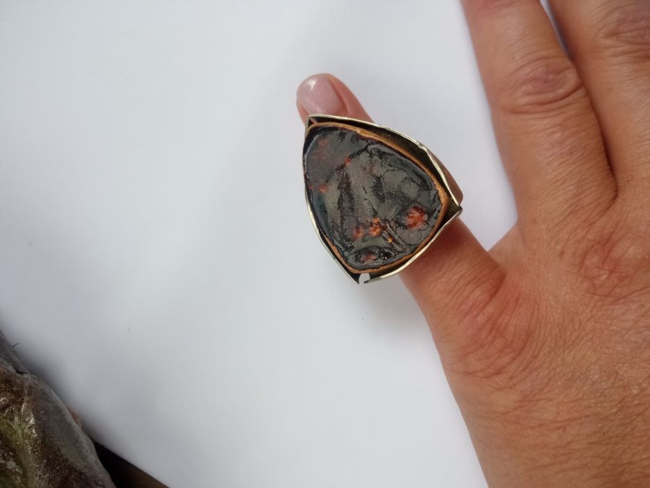 Pierścionek ceramika hand made