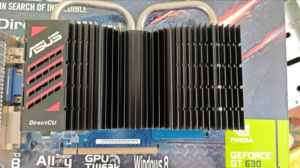 Бесшумная ASUS GeForce GT 630 2GB DirectCU Silent | Полный комплект
