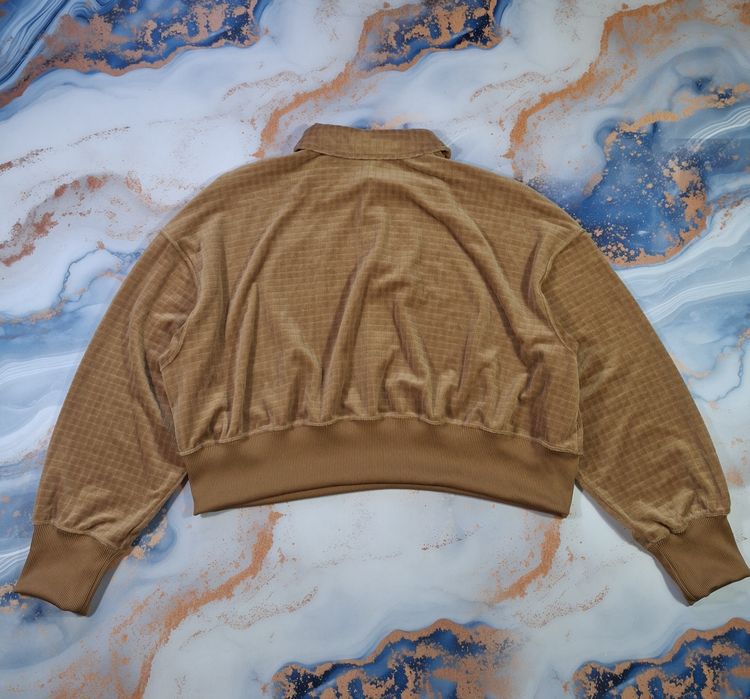 Велюровая кофта Nike Velour Polo женская свитшот Swoosh Essential