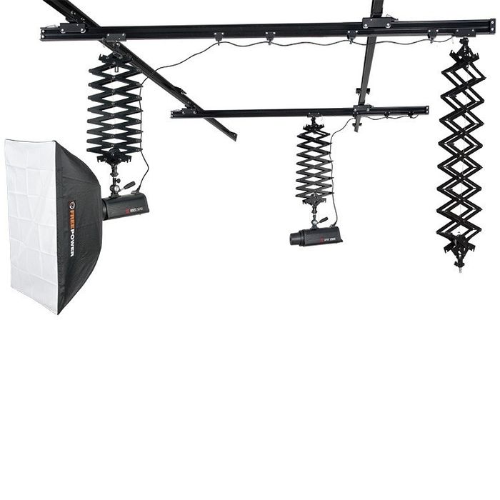 Zestaw system sufitowy do zawieszania lamp 3 pantografy