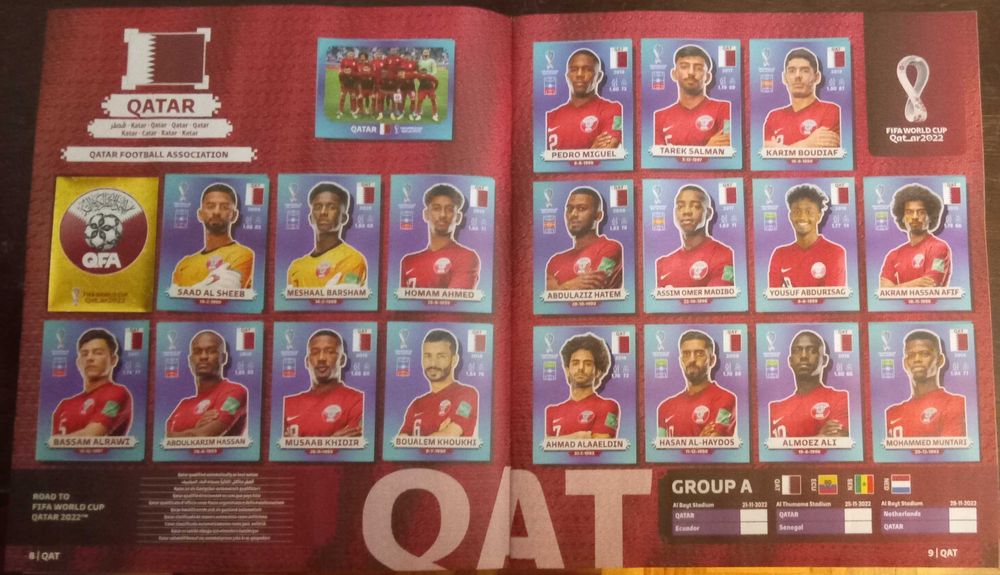 Mundial 2022 - Qatar - Caderneta completa - Panini - - - - - Cromos