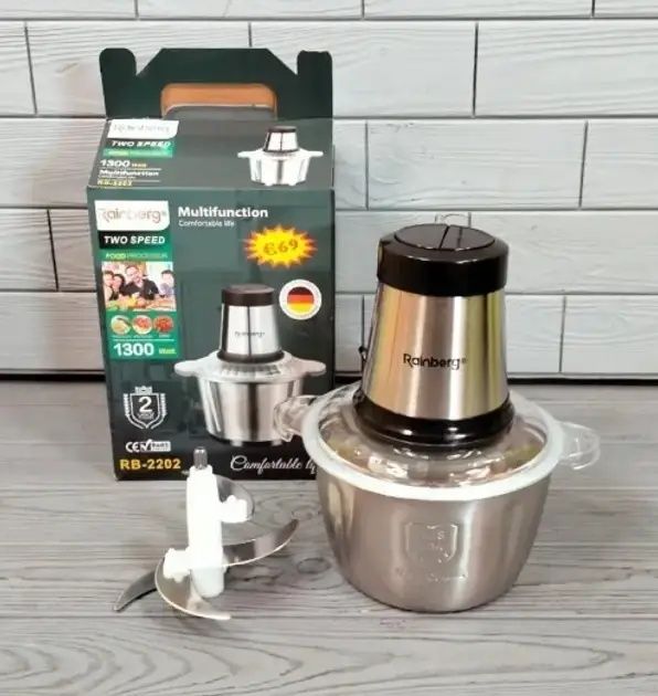 МОЩНЫЙ! Германский измельчитель 1300Вт, блендер, мясорубка, кофемолка