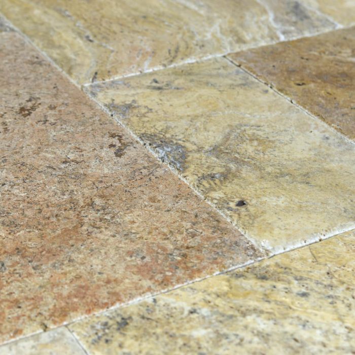 Trawertyn Scabos szczotkowany i dłutowany Kamień komplet 0,742 m2