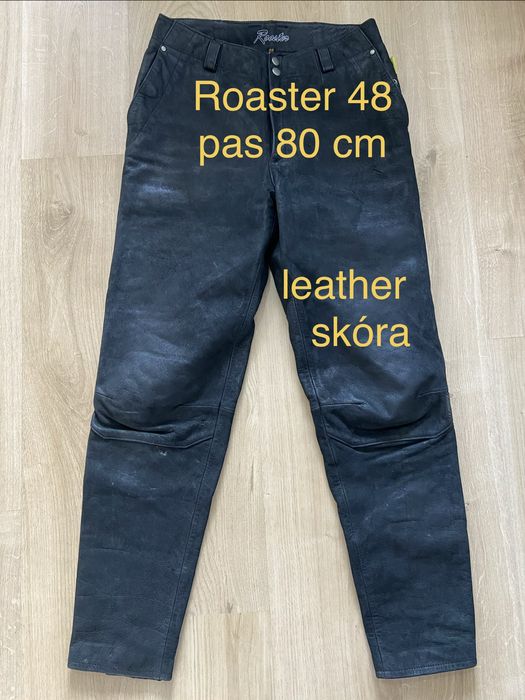 Roaster 48 M pas 80 cm męskie unisex  spodnie skórzane skóra Vintage