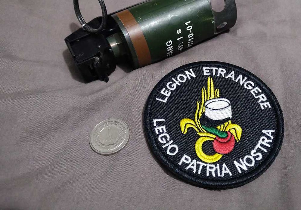 Naszywka Legia Cudzoziemska Francja rzep velcro z tyłu