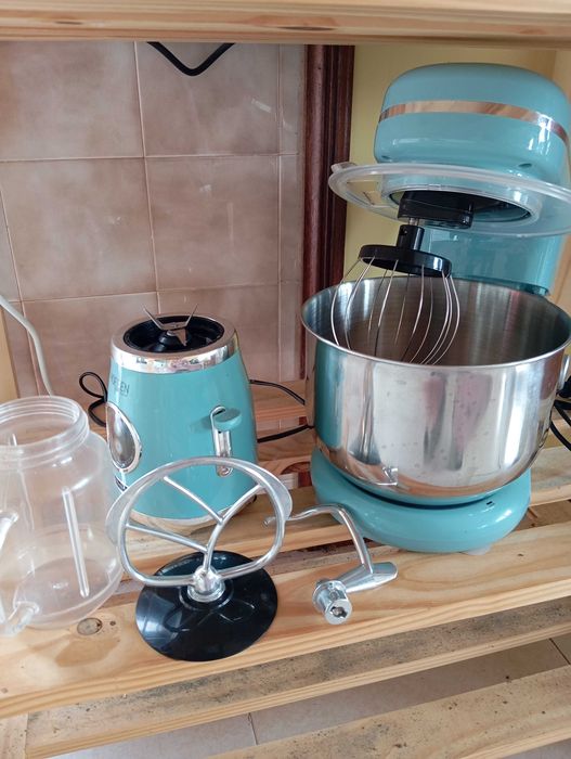 kit retrô batedeira planetária + blend HOFFEN