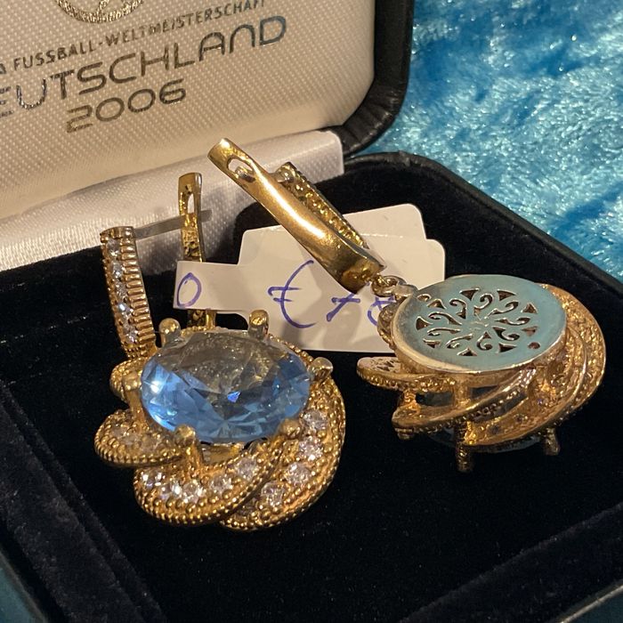 Brincos prata banho de ouro